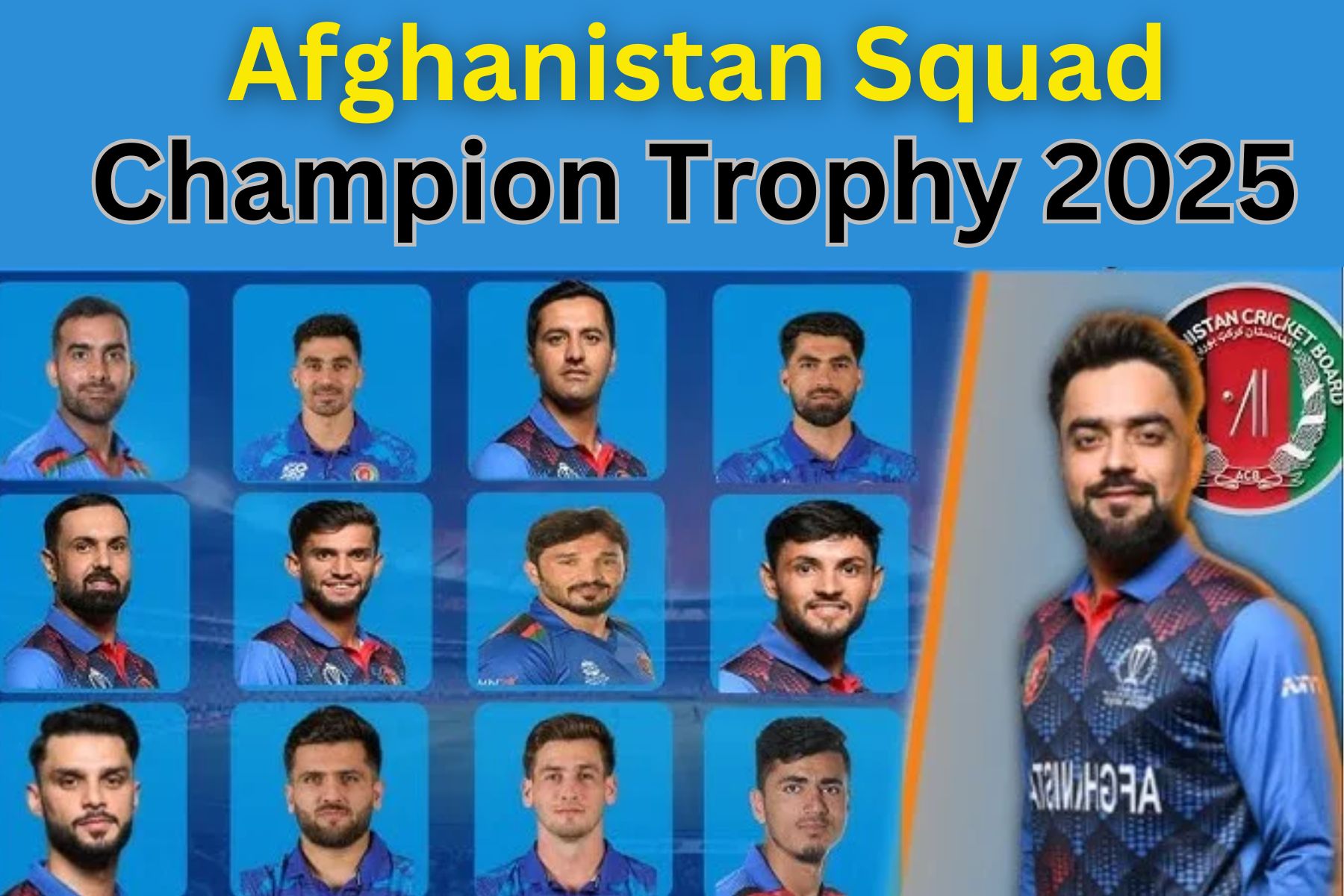 afghanistan squad for champion trophy 2025